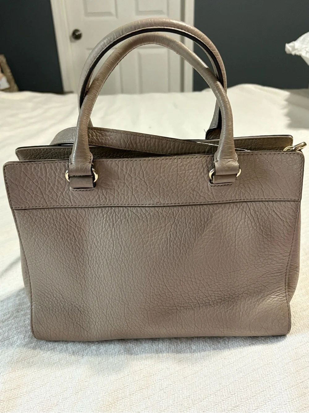 Kate Spade Romy Perri Lane Beige Leather Boho Western Chic Satchel Purse
